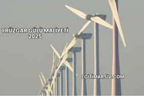 1 Rüzgar Gülü Maliyeti 2025
