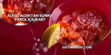 Alkol Aldıktan Sonra Parol İçilir mi?