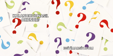 Kalanchoe Nasıl Okunur?