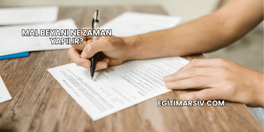 Mal Beyanı Ne Zaman Yapılır?