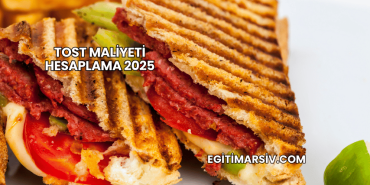 Tost Maliyeti Hesaplama 2025