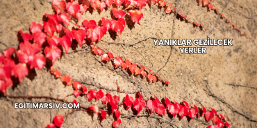 Yanıklar Gezilecek Yerler