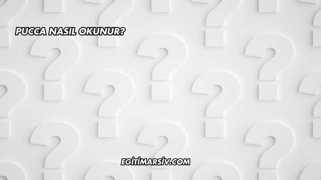 Pucca Nasıl Okunur?