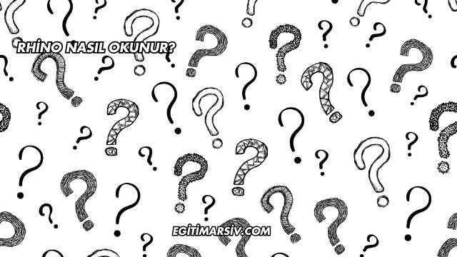 Rhino Nasıl Okunur?