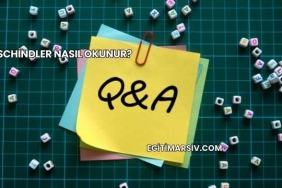 Schindler Nasıl Okunur?