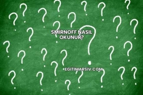 Smirnoff Nasıl Okunur?