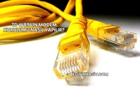 Td W8961n Modem Kurulumu Nasıl Yapılır?