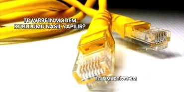 Td W8961n Modem Kurulumu Nasıl Yapılır?