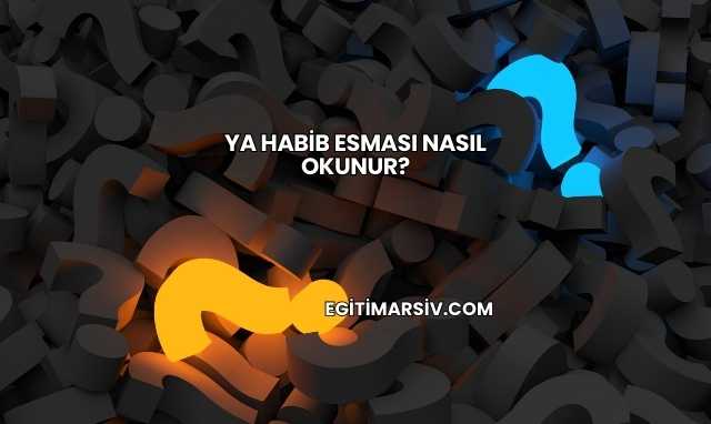 Ya Habib Esması Nasıl Okunur?