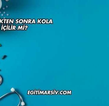 İlaç İçtikten Sonra Kola İçilir mi?