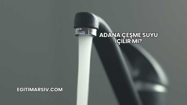 Adana Çeşme Suyu İçilir mi?