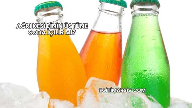 Ağrı Kesicinin Üstüne Soda İçilir mi?