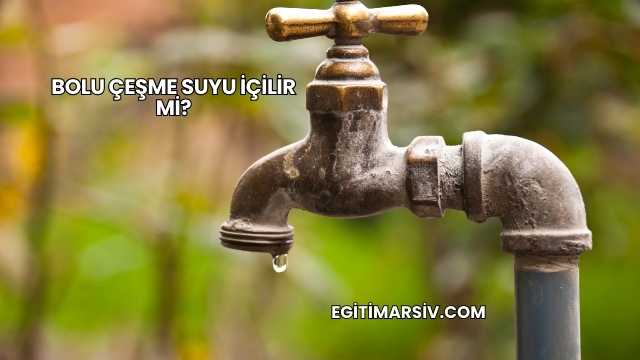 Bolu Çeşme Suyu İçilir mi?