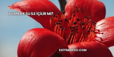 Bombax Su İle İçilir mi?