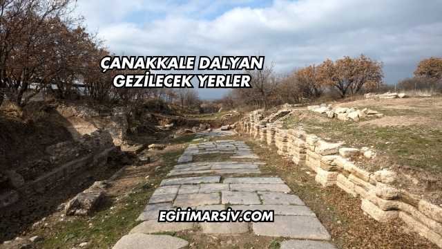 Çanakkale Dalyan Gezilecek Yerler