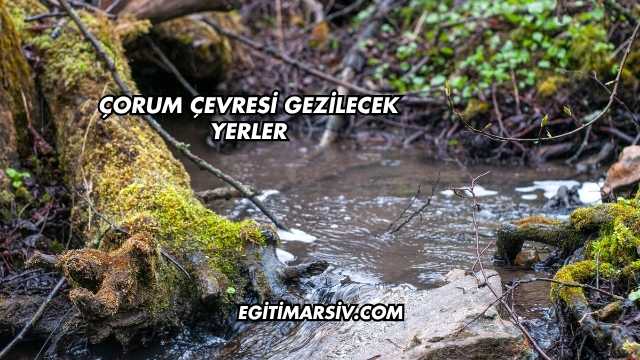 Çorum Çevresi Gezilecek Yerler