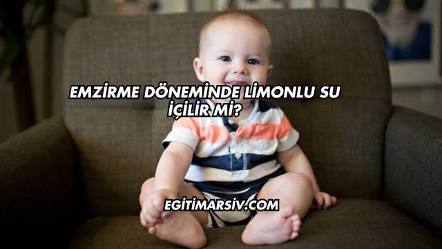 Emzirme Döneminde Limonlu Su İçilir mi?