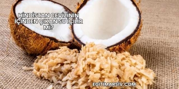 Hindistan Cevizinin İçinden Çıkan Su İçilir mi?