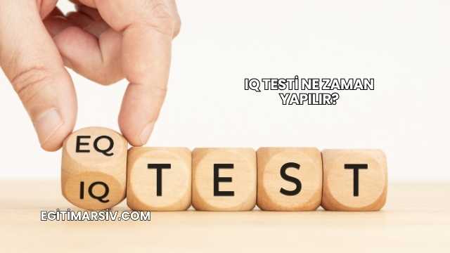 IQ Testi Ne Zaman Yapılır?