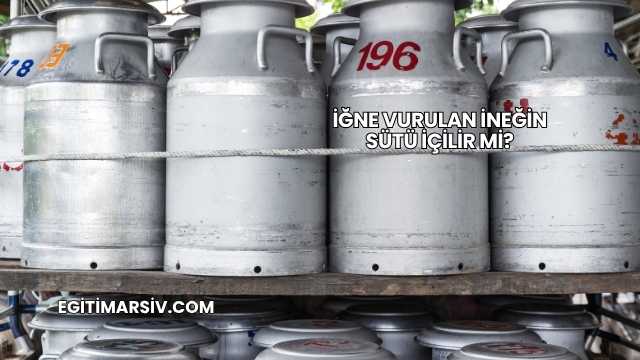İğne Vurulan İneğin Sütü İçilir mi?