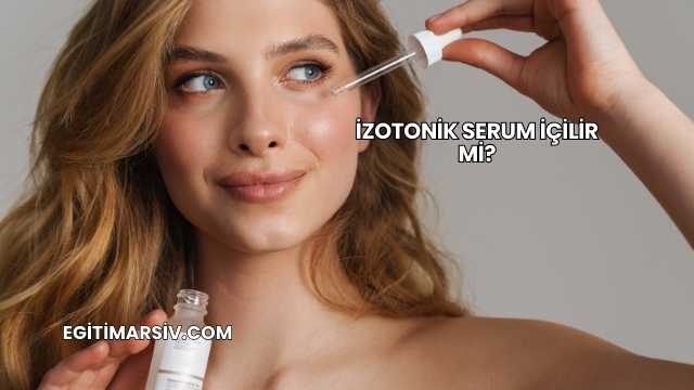 İzotonik Serum İçilir mi?