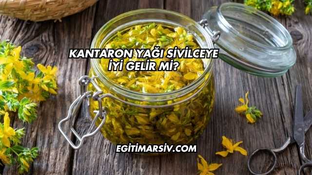 Kantaron Yağı Sivilceye İyi Gelir mi?