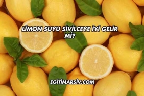 Limon Suyu Sivilceye İyi Gelir mi?
