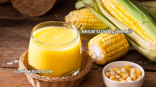 Mısır Suyu İçilir mi?