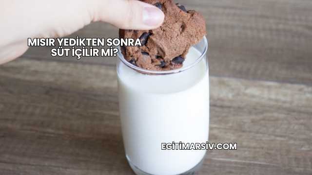 Mısır Yedikten Sonra Süt İçilir mi?