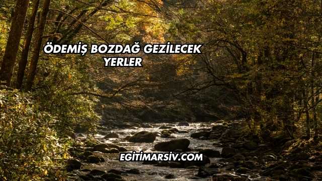 Ödemiş Bozdağ Gezilecek Yerler