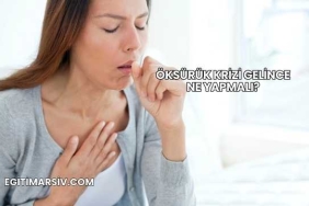 Öksürük Krizi Gelince Ne Yapmalı?