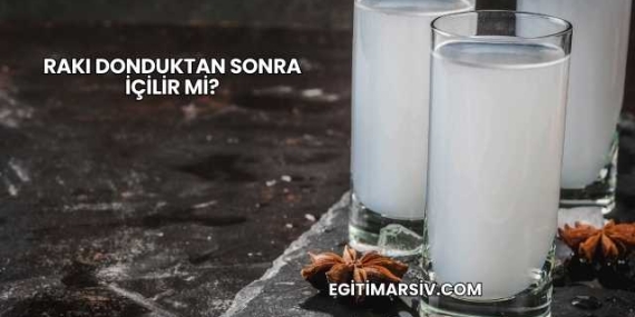 Rakı Donduktan Sonra İçilir mi?