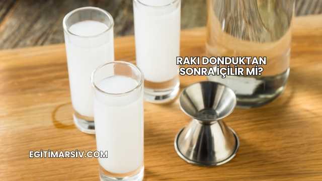 Rakı Donduktan Sonra İçilir mi?