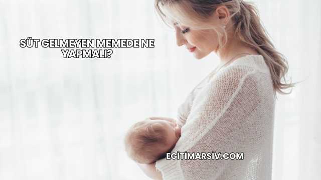 Süt Gelmeyen Memede Ne Yapmalı?