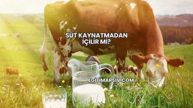 Süt Kaynatmadan İçilir mi?