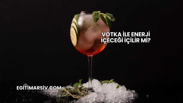Votka İle Enerji İçeceği İçilir mi?