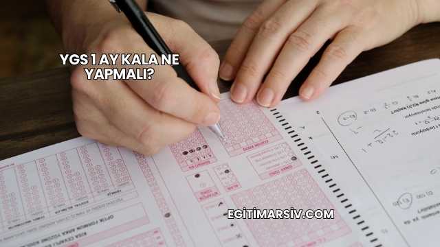 Ygs 1 Ay Kala Ne Yapmalı?
