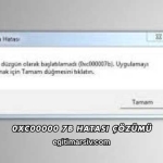 0xc00000 7b Hatası Çözümü