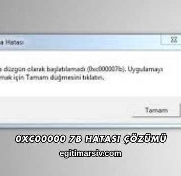 0xc00000 7b Hatası Çözümü