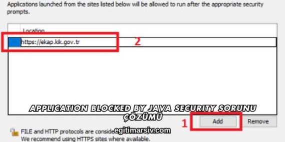 Application Blocked By Java Security Sorunu Çözümü