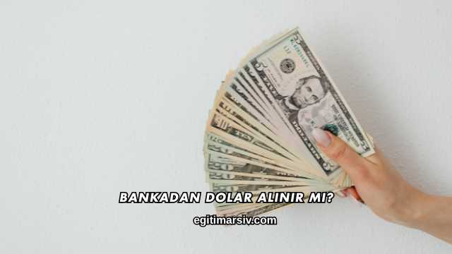 Bankadan Dolar Alınır mı?