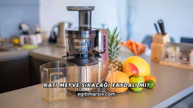 Katı Meyve Sıkacağı Faydalı mı?
