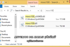Msvcr100 Dll Hatası Çözümü