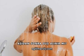 Aşıdan Sonra Duş Alınır mı?