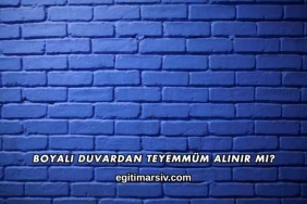Boyalı Duvardan Teyemmüm Alınır mı?