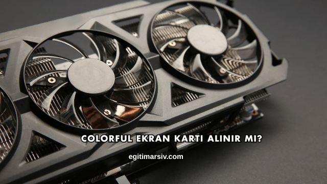 Colorful Ekran Kartı Alınır mı?