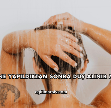 İğne Yapıldıktan Sonra Duş Alınır mı?