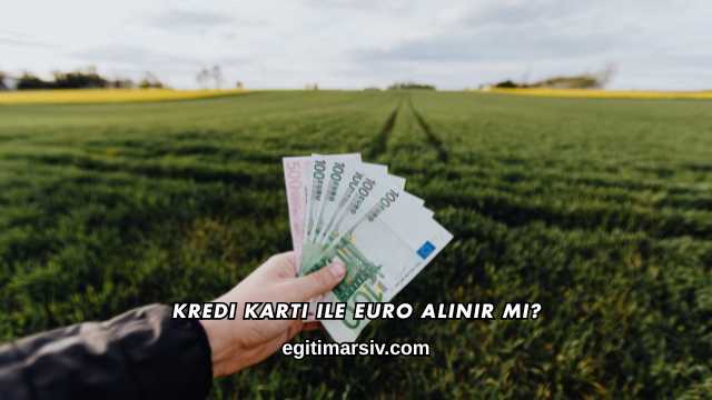 Kredi Kartı ile Euro Alınır mı?
