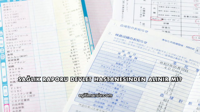 Sağlık Raporu Devlet Hastanesinden Alınır mı?
