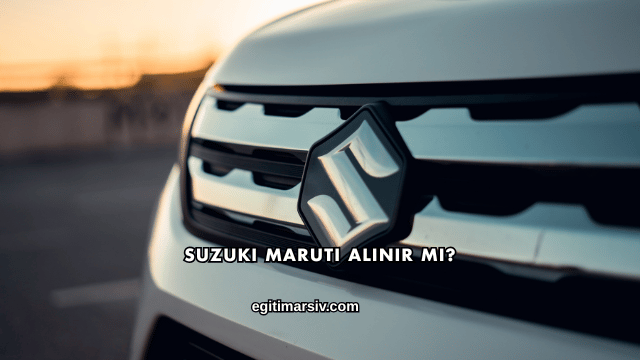 Suzuki Maruti Alınır mı?
